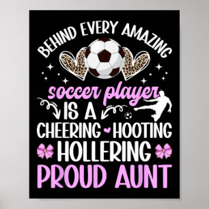 Poster Tante fière d'un joueur de football Tante de foot