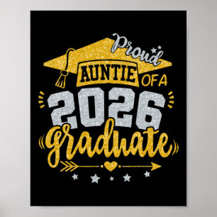 Poster Tante fière d'une diplômée de 2026 Diplômée Tante