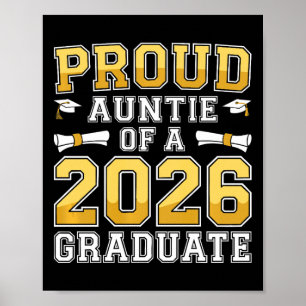 Poster Tante fière d'une femme diplômée de 2026 Chemise C