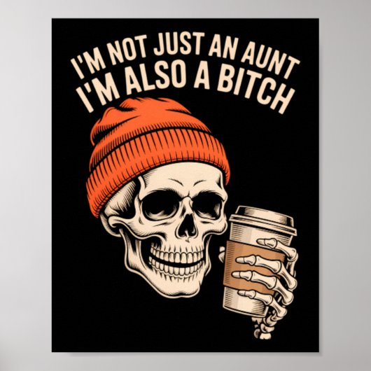 Poster Tante Funny Skeleton Tatie (Devant)