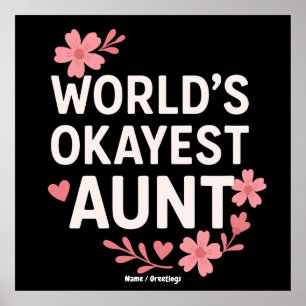 Poster Tante Moyennement Exceptionnelle Cadeau Drôle pour