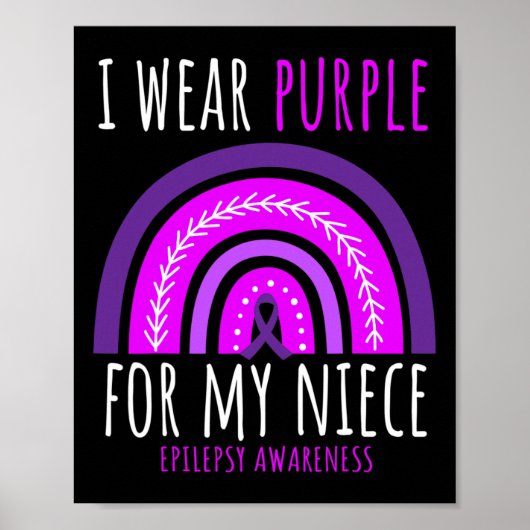 Poster Tante Oncle Je Porte Le Violet Pour Ma Nièce Épile (Devant)