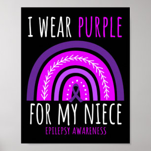 Poster Tante Oncle Je Porte Le Violet Pour Ma Nièce Épile
