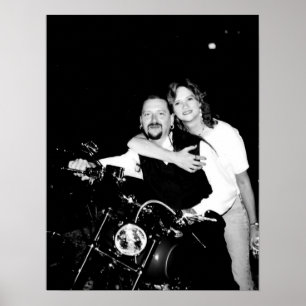 Poster Tante Sharon Harley Noir & Blanc