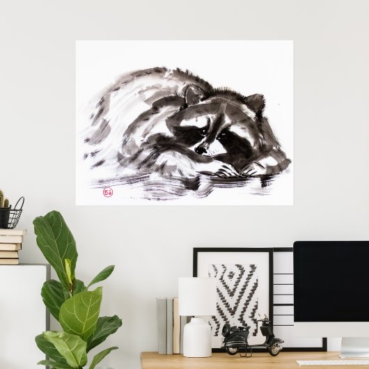 Poster Tanuki (Bureau à domicile)