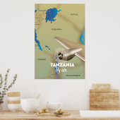 Poster Tanzanie par avion (Cuisine)