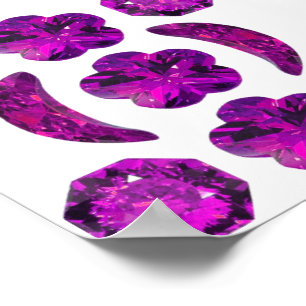 Poster Tanzanite Gemstone Purple