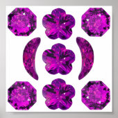 Poster Tanzanite Gemstone Purple (Devant)