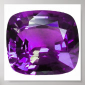 Poster Tanzanite Gemstone Purple (Devant)