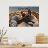 Poster Tao of Love - Deux Chats Sphynx Personnalisés (Cuisine)