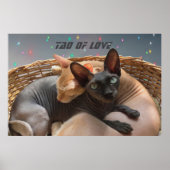 Poster Tao of Love - Deux Chats Sphynx Personnalisés (Devant)