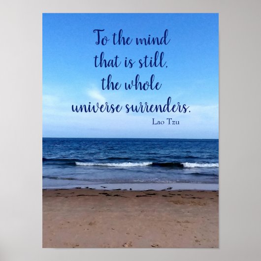 Poster Taoist Quote Beach Photographie (Devant)