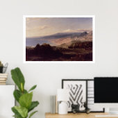 Poster Taormina et l'Etna, vers 1840 (huile sur toile) (Bureau à domicile)