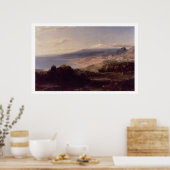Poster Taormina et l'Etna, vers 1840 (huile sur toile) (Cuisine)