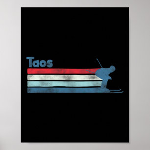 Poster Taos Nouveau-Mexique Ski Rétro
