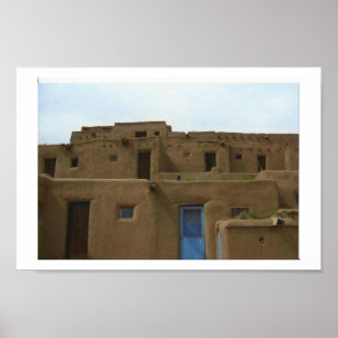 Poster Taos Pueblo