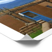 Poster Taos Pueblo 2 portes bleues (Coin)