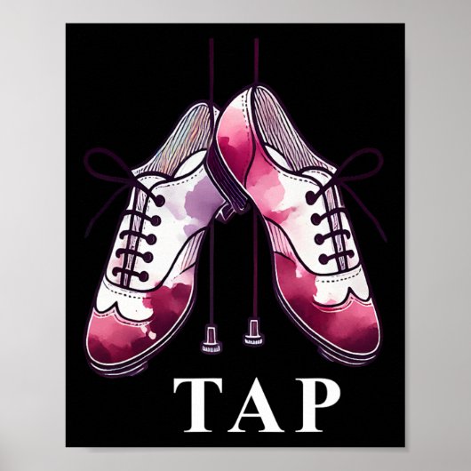 Poster Tap Dance Lover Dancing Chaussures Concours Danseu (Devant)