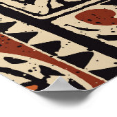 Poster Tapa hawaïen : Patchwork tribal (Coin)