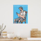 Poster Tapage d'un roman - Textes d'impression (Cuisine)