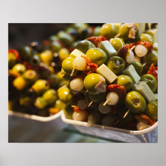 Poster Tapas aux olives farcies (Devant)