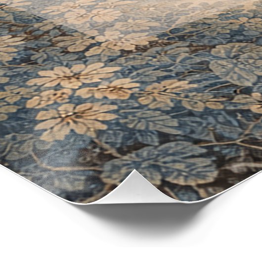 Poster Tapestry Blue Toile wedding table seating chart (Coin)