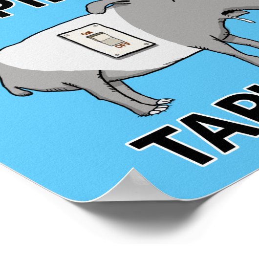 Poster Tapir mignon et drôle sur Tapir off (Coin)