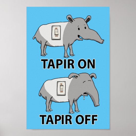 Poster Tapir mignon et drôle sur Tapir off (Devant)
