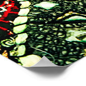 Poster Tapis indien patchwork en Rajasthan, Asie (Coin)