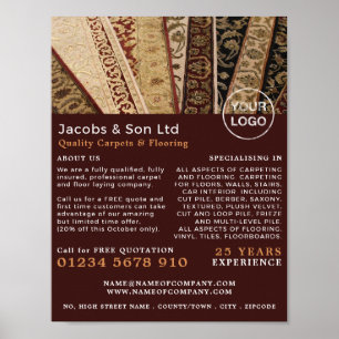 Poster Tapis Motifs, Couche Tapis, Publicité sur pots