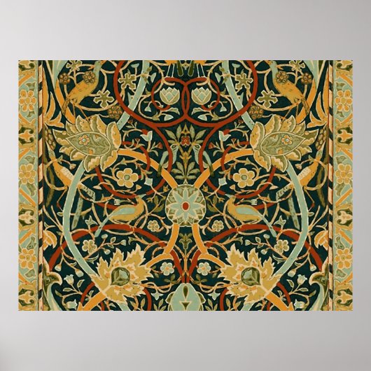 Poster Tapis Oriental Persan Art William Morris (Devant)