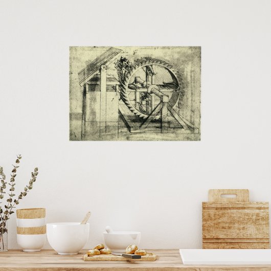 Poster Tapis propulsé par Leonardo da Vinci (Cuisine)