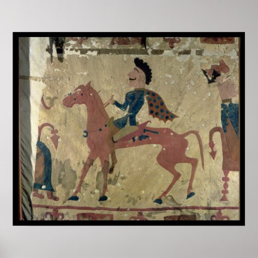 Poster Tapis représentant un guerrier monté (Devant)