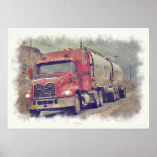 Poster Tapis rouge pour camion routier