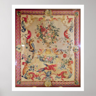 Poster Tapisserie au style Rococo primitive avec strampon