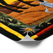 Poster Tapisserie de géométrie sacrée - Mur d'énergie mét (Coin)