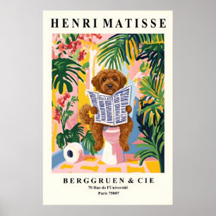 Poster Tapisserie de toilette Lagotto Romagnolo Brun Art 