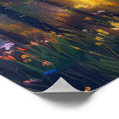 Poster Tapisserie éclairée d'arbres (Coin)