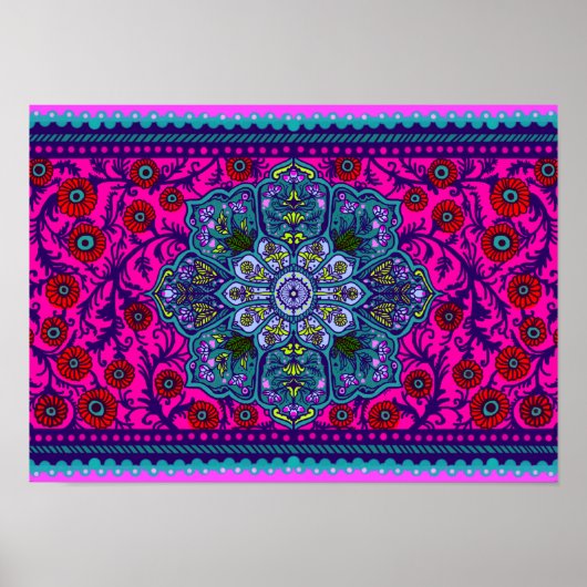 Poster Tapisserie florale (Devant)