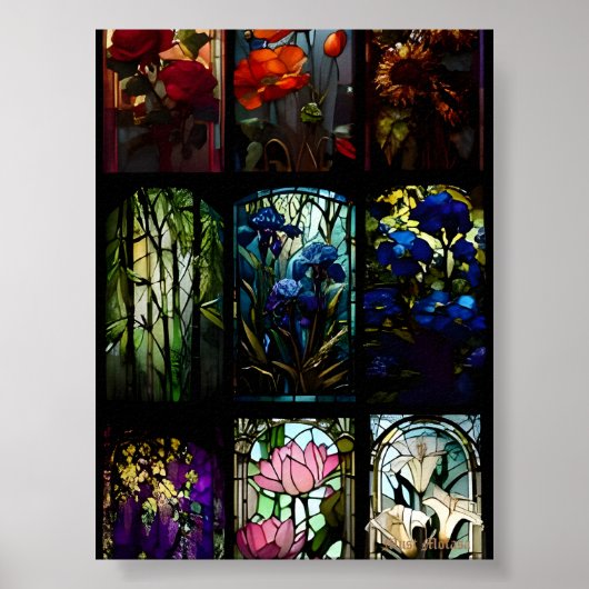 Poster Tapisserie florale (Devant)