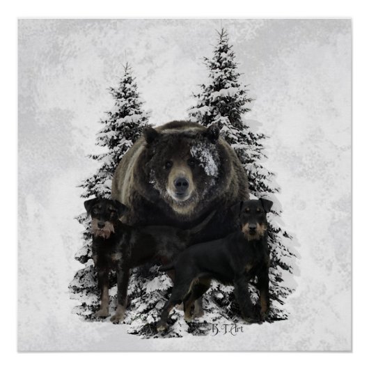Poster Tapisserie Jagdterrier (Devant)