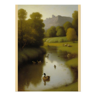 Poster Tapisserie murale en bois