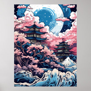 Poster Tapisserie murale en bois