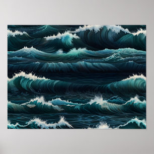 Poster Tapisserie Ocean Waves