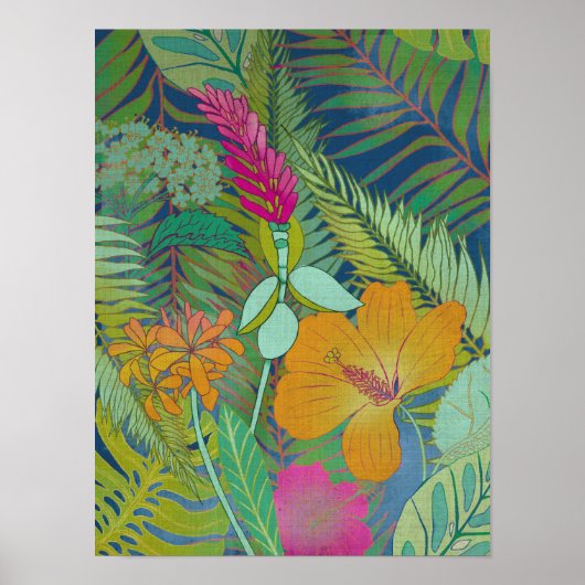 Poster Tapisserie tropicale II (Devant)