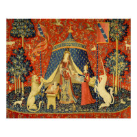 Tapisseries Unicorne Lady Legend Médiéval