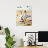 Poster "Tar & Pop-tops sur Galveston Beach" Jeff Hankamer (Bureau à domicile)