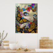 Poster Tara fairy ART IMPRIMER papillon fée des grands ye (Cuisine)