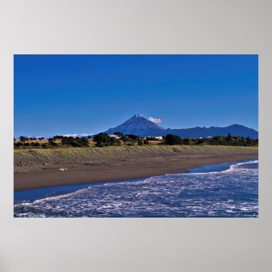 Poster Taranaki et Fitzroy Beach (Devant)