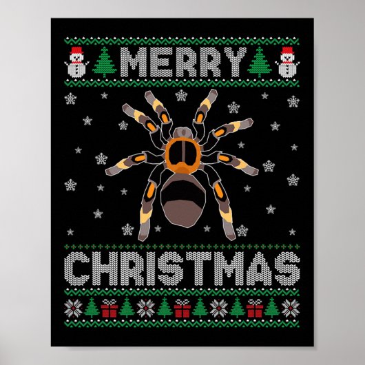 Poster Tarantula Animal Hommes Femmes Enfants Vilain Noël (Devant)